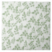 Moderne Aquamarine botanische Blätter Fliese (Vorderseite)