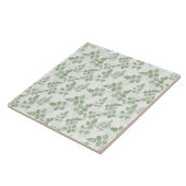 Moderne Aquamarine botanische Blätter Fliese (Seite)