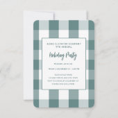 Moderne Aquamarine Buffalo Karo Feierliche Einladu Einladung (Vorderseite)