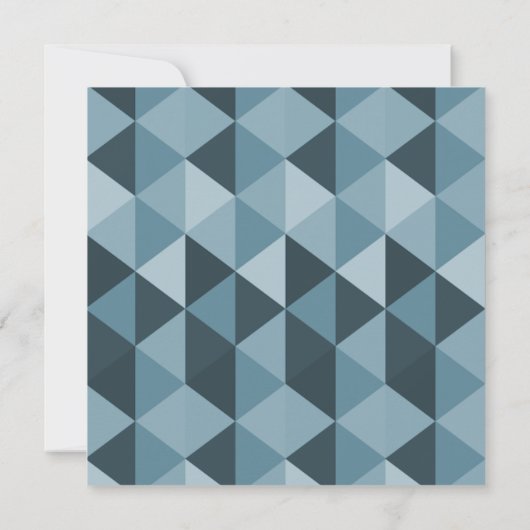 Moderne aquamarine Dreieck-Schnurrbart-Baby-Dusche Einladung (Rückseite)