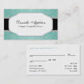 Moderne aquamarine elegante terminkarte (Vorne/Hinten)