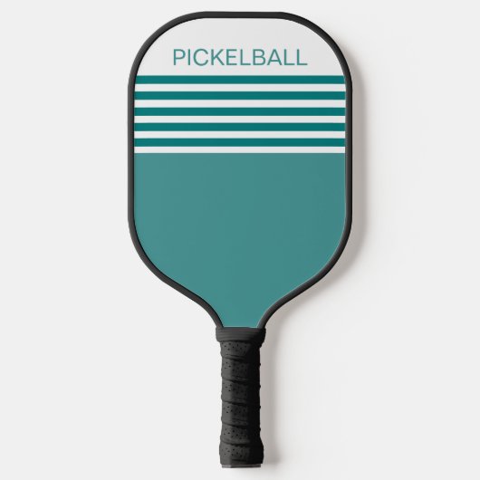 Moderne Aquamarine Geometrie Pickleball Schläger (Vorderseite)