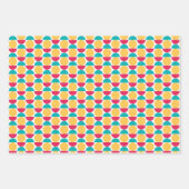 Moderne Aquamarine geometrische Formen in Rot-Gelb Geschenkpapier Set (Vorderseite 3)