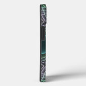 Moderne Aquamarine geometrische Fraktal-Grafik Case-Mate iPhone Hülle (Rückseite / Rechts)