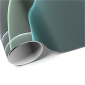 Moderne Aquamarine geometrische Fraktal-Grafik Geschenkpapier (Rolleneckpunkt)