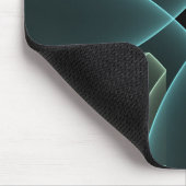 Moderne Aquamarine geometrische Fraktal-Grafik Mousepad (Ecke)