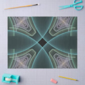Moderne Aquamarine geometrische Fraktal-Grafik Seidenpapier (Basteln)