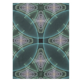 Moderne Aquamarine geometrische Fraktal-Grafik Tischdecke
