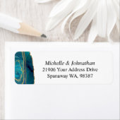 Moderne Aquamarine Gold-Agate-Adresse (Insitu)