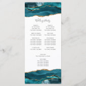 Moderne Aquamarine Goldauftrittssonne Programm (Rückseite)