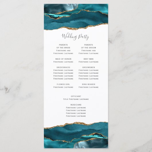 Moderne Aquamarine Goldauftrittssonne Programm (Rückseite)