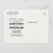 Moderne Aquamarine goldene Bokeh-Hochzeit rettet d Ankündigungspostkarte (Rückseite)