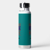 MODERNE, AQUAMARINE GRÜNE BILDTEXTVORLAGE TRINKFLASCHE (rechts)
