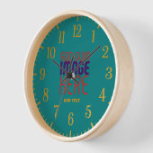 MODERNE, AQUAMARINE GRÜNE BILDTEXTVORLAGE UHR (Winkel)