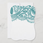 Moderne Aquamarine Hochzeitseinladungen Einladung (Rückseite)