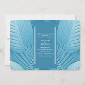 Moderne Aquamarine Hochzeitsfeier Einladung (Rückseite)