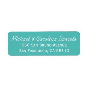 Moderne Aquamarine Labels