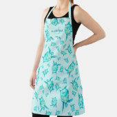 Moderne aquamarine Meeresschildkröten Schürze (InSitu)