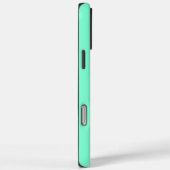 Moderne Aquamarine Monogram-Initialen zeitgemäß Case-Mate iPhone Hülle (Rückseite / Rechts)