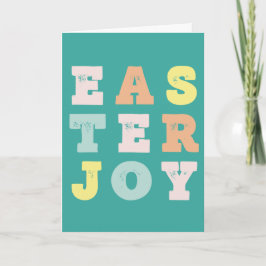 Moderne Aquamarine Osterfreude Karte