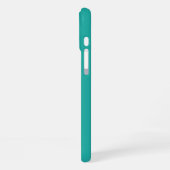 Moderne, Aquamarine Streifen Mit Monogramm Chic iPhone Hülle (Linke Seite)