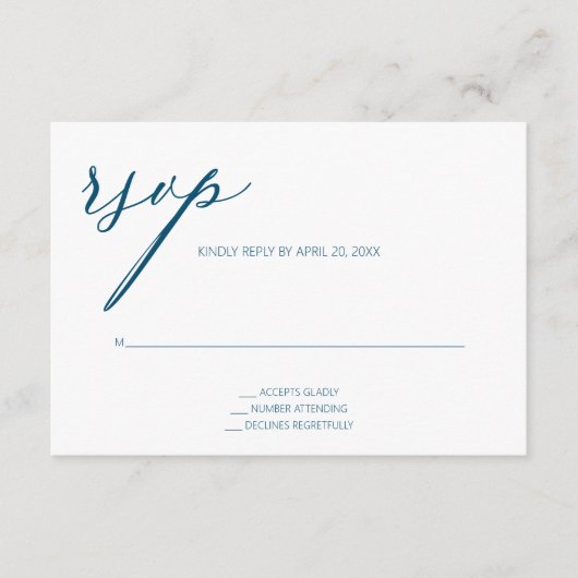 Moderne Aquamarine UAWG-Umschließungskarte Begleitkarte (Vorderseite)