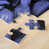 Moderne aquamarine und blaue Blütenblätter Puzzle (Seite)