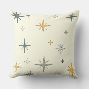 Moderne aquamarine und Eggshell Stars aus dem Mitt Kissen