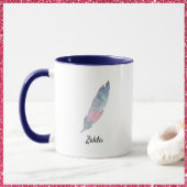 Moderne Aquamarine und rosa Atmosphäre Tasse