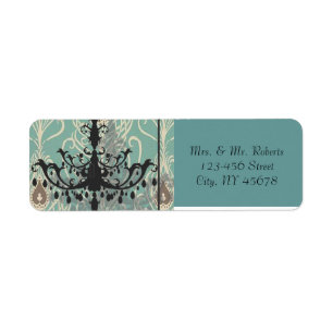 moderne Aquamarine Vintage Pfauenhochzeit von Chan