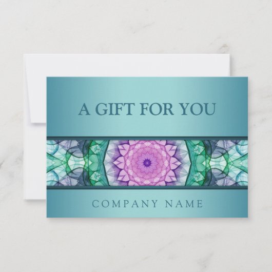 Moderne aquamarine Wasserlilie Mandala (Vorderseite)