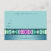 Moderne aquamarine Wasserlilie Mandala (Rückseite)