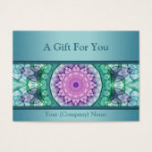 Moderne aquamarine Wasserlilie Mandala Geschenkgut (Vorderseite)