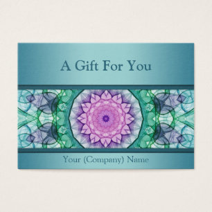 Moderne aquamarine Wasserlilie Mandala Geschenkgut