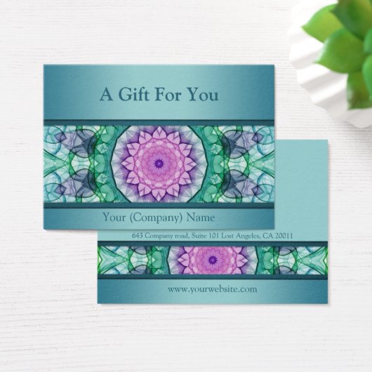 Moderne aquamarine Wasserlilie Mandala Geschenkgut (Schreibtisch)