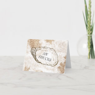 Moderne Aquarell-Austernstrand-Hochzeits-Dankeskar Dankeskarte