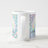 Moderne Aquarell Beste Lehrerin je Rainbow-Tasse Jumbo-Tasse (Rückseite)