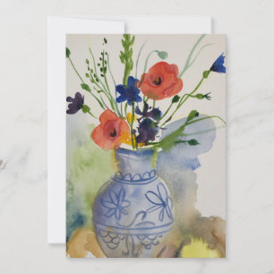 Moderne Aquarell-Blume Feiertagskarte