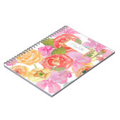 moderne Aquarell-Blume Notizblock (Linke Seite)