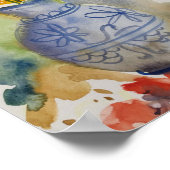 Moderne Aquarell-Blume Poster (Ecke)