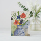 Moderne Aquarell-Blume Postkarte (Stehend Vorderseite)