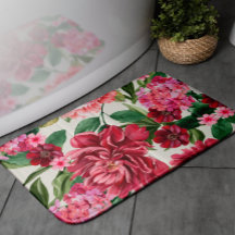 Moderne Aquarell-Blumen in rosa und rot