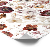 Moderne Aquarell-Blumen Poster (Ecke)