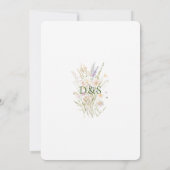 Moderne Aquarell-Blumenhochzeit Save The Date (Rückseite)