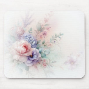 Moderne Aquarell-Blumenmalerei Trendy Mousepad