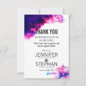 Moderne Aquarell-Flecken danken Ihnen Karten (Vorderseite)