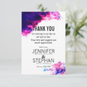 Moderne Aquarell-Flecken danken Ihnen Karten (Stehend Vorderseite)