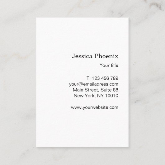 Moderne Aquarell Grau Schwarz Gold (Imitat) Visitenkarte (Rückseite)