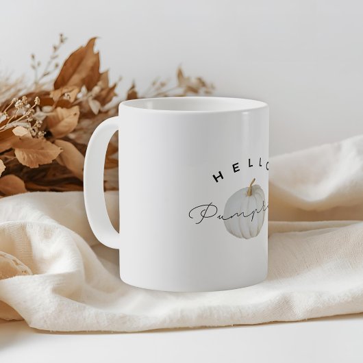 Moderne Aquarell-Hallo Kürbis Kaffeetasse