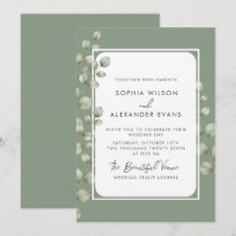 Moderne Aquarell-Hochzeitseinladungen. 